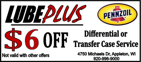 LubePlus 4 dollars off Differential or Transfer case Service